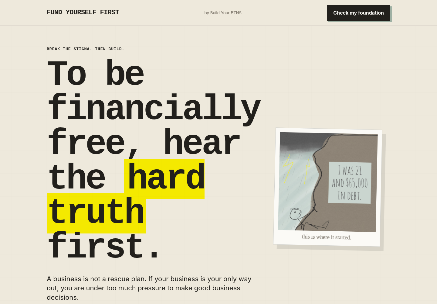 Financial Foundations interface